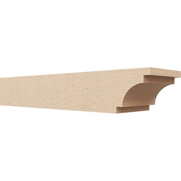 Ekena Millwork 6in. W x 4in. H x 24in. L Mediterranean Woodgrain TimberThane Rafter Tail, Primed Tan RFTUR06X04X24MEDRCPR - main